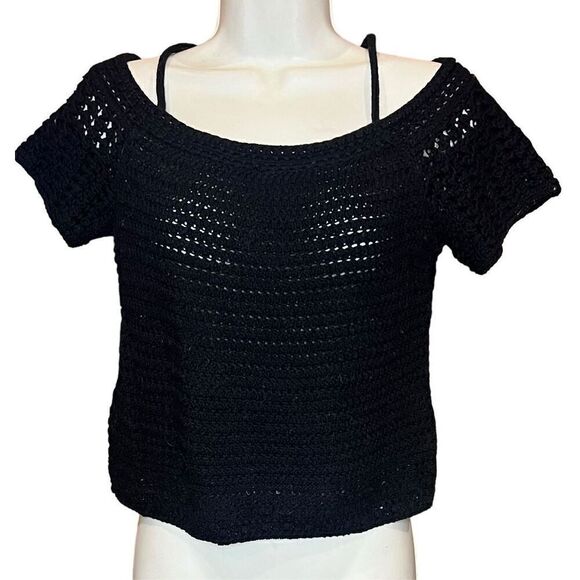 Vince Open Shoulder Organic Cotton Tank in Black NWT Size Small - Picture 4 of 9